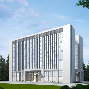 现代办公楼外观3D模型下载